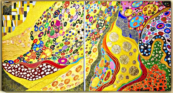 Inspiration by Klimt abstract