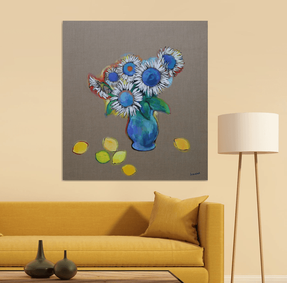 Sunflowers and lemons