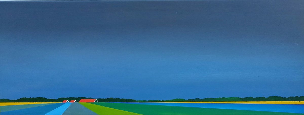 Mondriaan In The Polder (March) By Nelly Van Nieuwenhuijzen, 31 X 12, Artwork For Sale On Artfinder