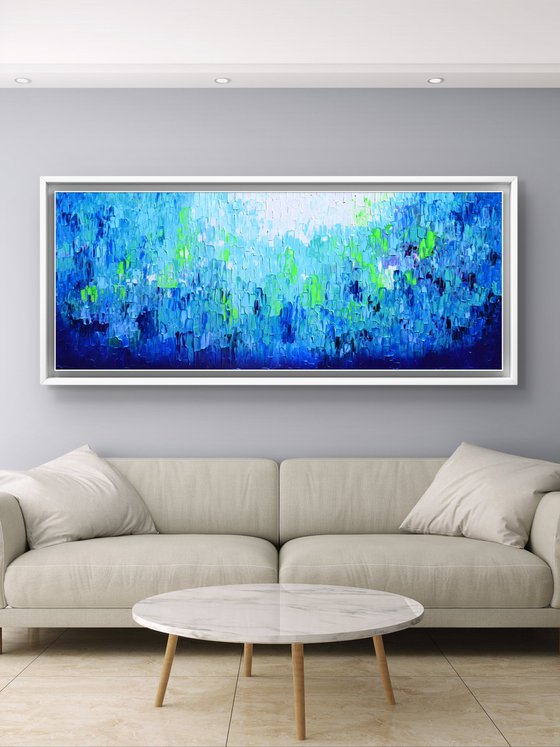 Relief Blue 35 - Large Abstract Ocean - Sea