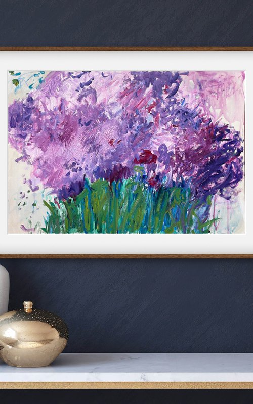 Vibrant Violet Meadow by Maiia Axton