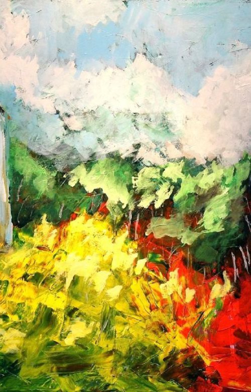 N25 Bright acrylic on canvas 115x75cm by Lukasz Lepik