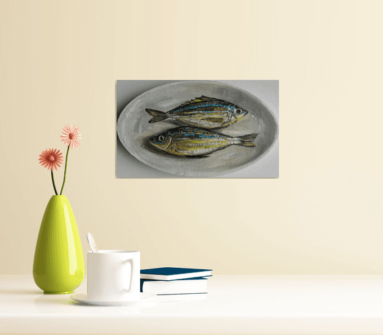 picarel fish oil painting