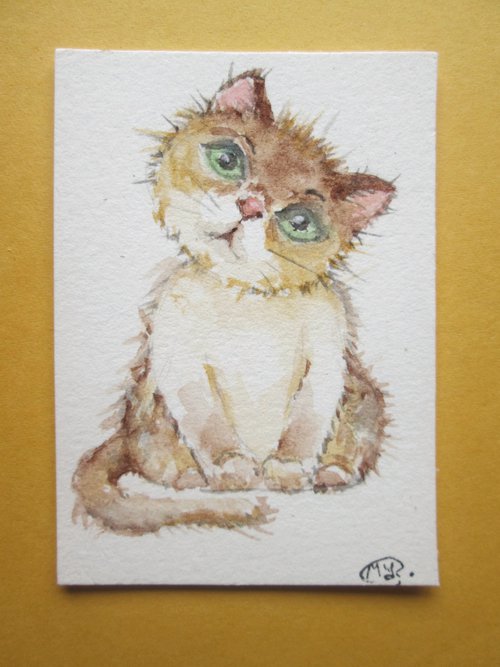 Cute Kitty Cat by MARJANSART