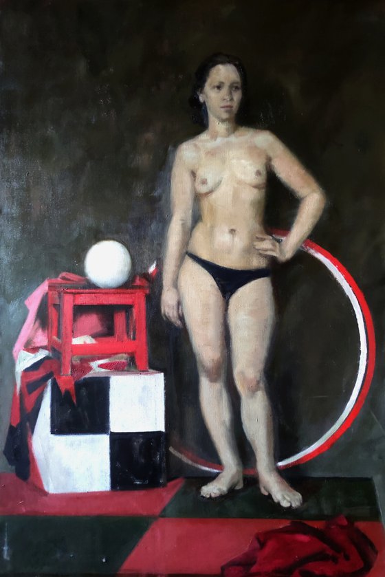 Sphere, circles and a nude