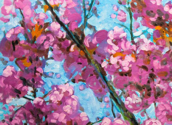 SAKURA 6616 - oil landscape painting on stretched canvas