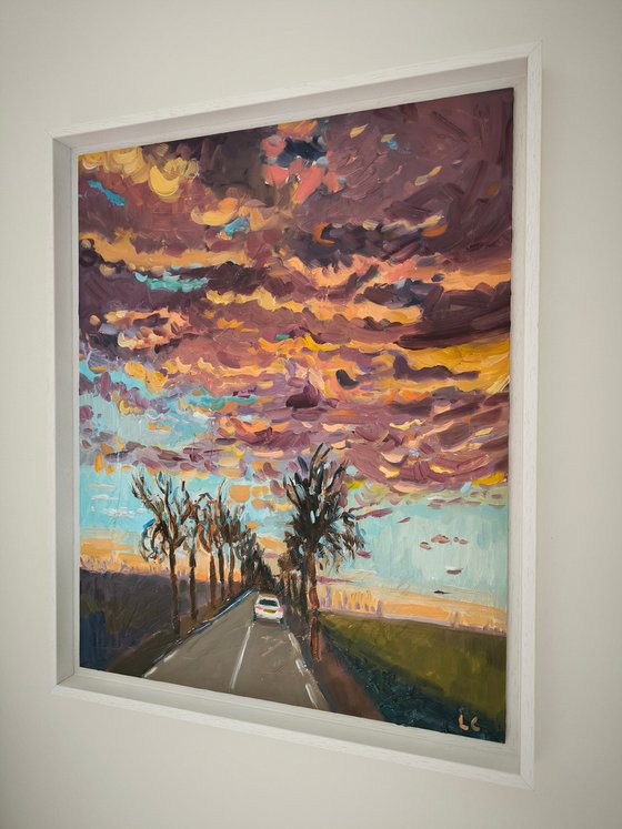 STORMY SKY OVER FAVORITE ROAD