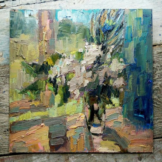 Original oil painting  Lilac time