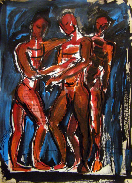 Three Male Figures