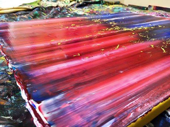 "Speed Demon" - FREE USA SHIPPING + Save Over $100 As A Series - Original PMS Abstract Diptych Oil Paintings On Canvas - 40" x 16"