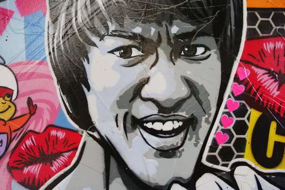 Action Hero Bruce 190cm x 100cm Bruce Lee Textured Urban Pop Art