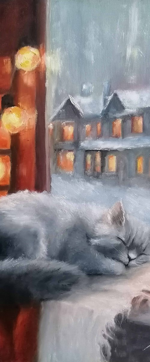 Cat having a nap by Susana Z. Harris