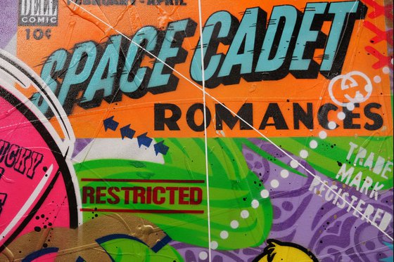 Lucky Cadets 160cm x 60cm Space Cadets Textured Urban Pop Art