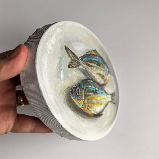 picarel fish oil painting
