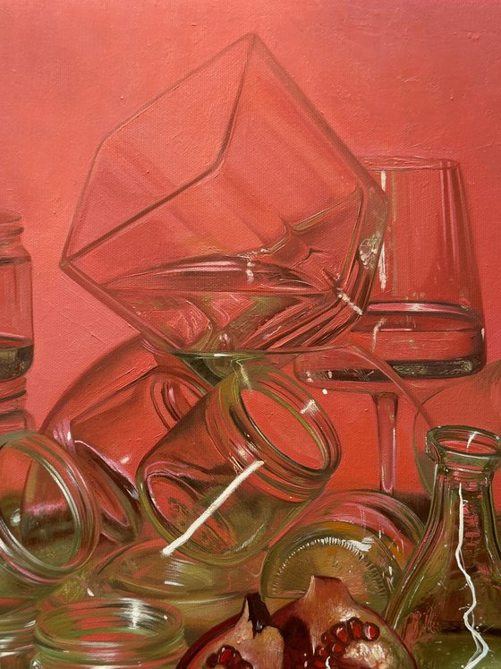 Juicy pomegranate. Still life