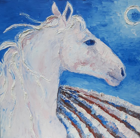 Horse over Mare Moon
