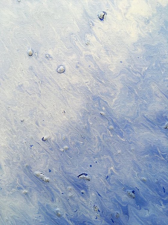 "Out Of The Blue" - FREE USA Shipping - Original Abstract PMS Acrylic Painting - 16 x 20 inches