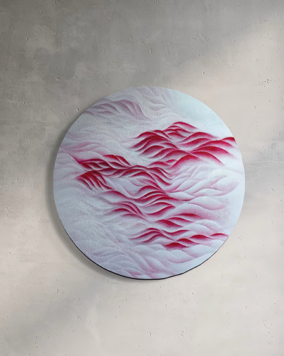 Organic Abstract Acrylic Painting By Francesca Borgo, 24 X 24, A Breath In The Morning, Original Artwork