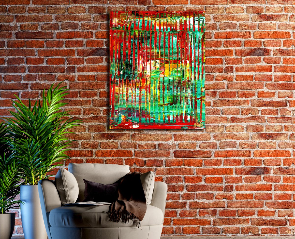 Abstract Acrylic Painting By Nestor Toro, 16 X 20", Intermittent Dreams 1, Original Artwork