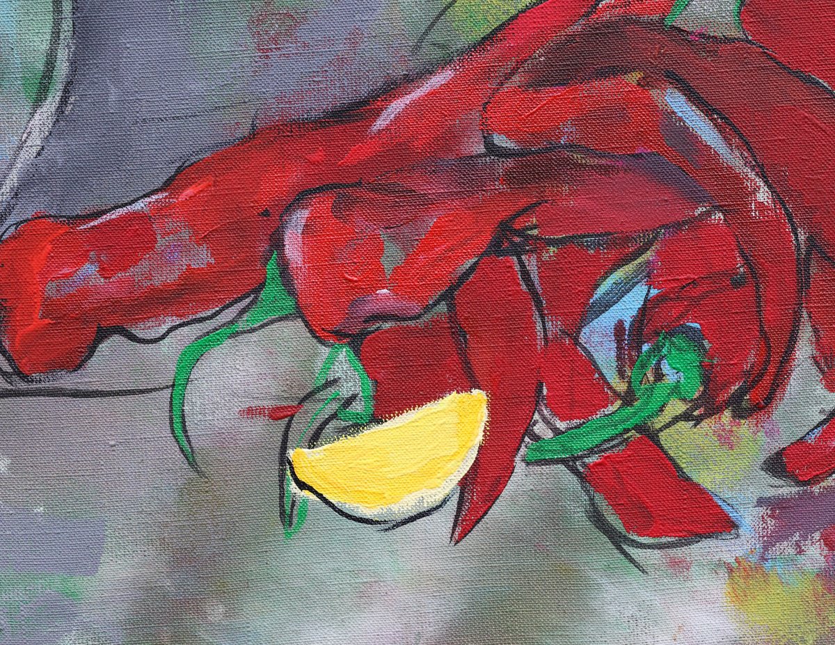 Impressionistic Still Life Acrylic Painting By Artem Andreichuk, 31 X 37, Pink Gladioluses, Original Artwork