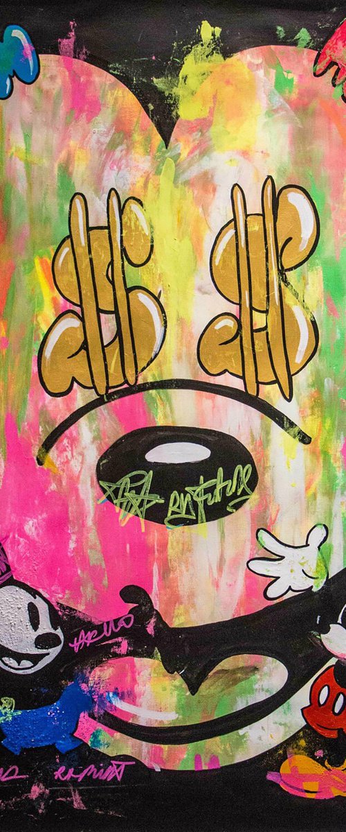 Oswald and Mickey - Happy Mickey Series by Carlos Pun Art