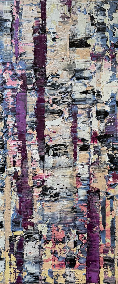 Purple forest in the fog by Svitlana Andriichenko