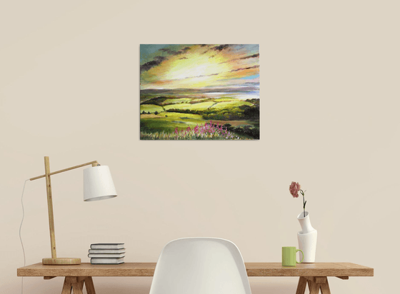 Sunset over the Downs