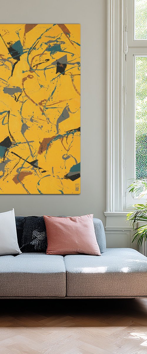 Fragmenst in yellow by Ronald Hunter