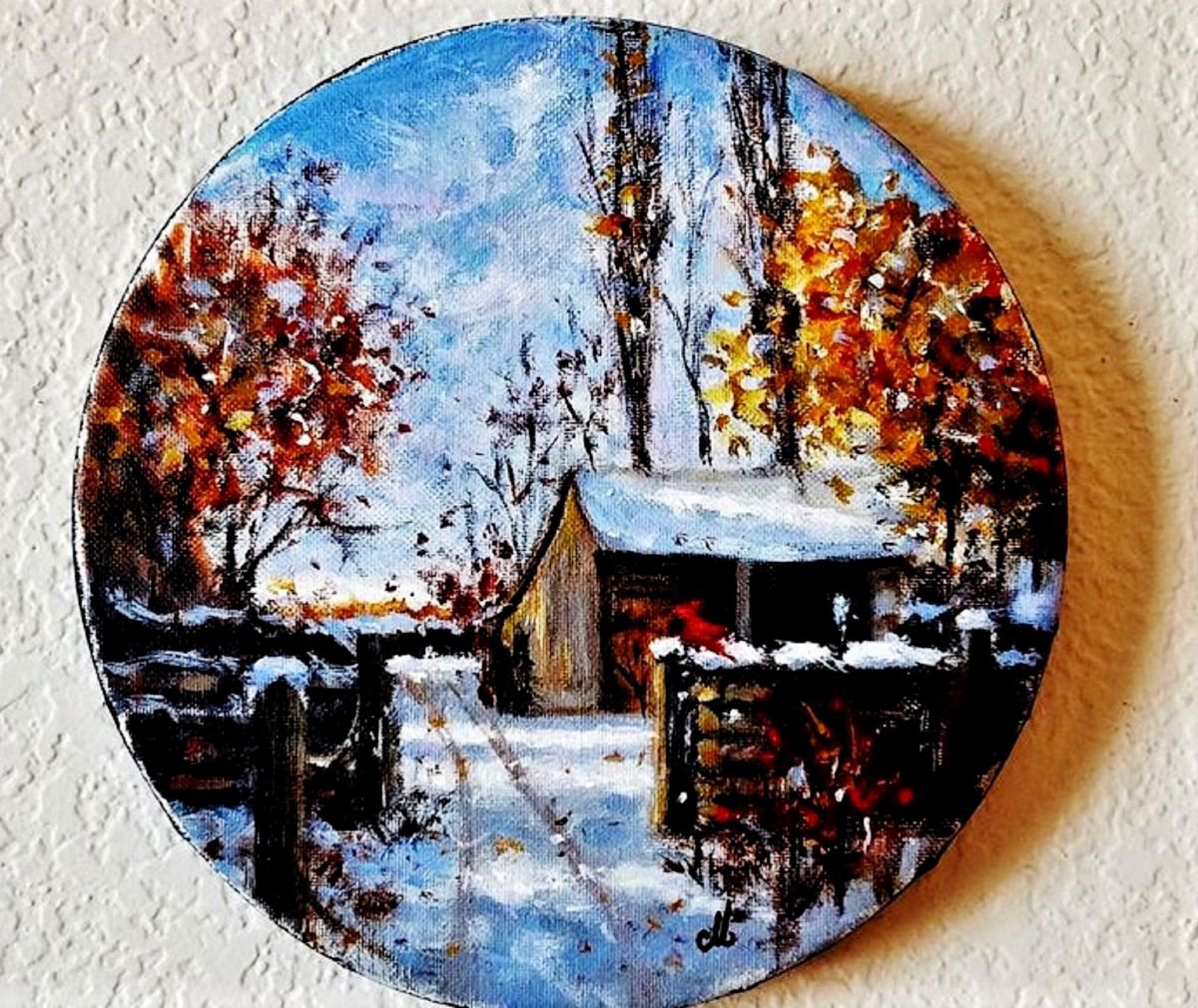 First snow..#2 /gift idea/free shipping in USA by Cristina Mihailescu