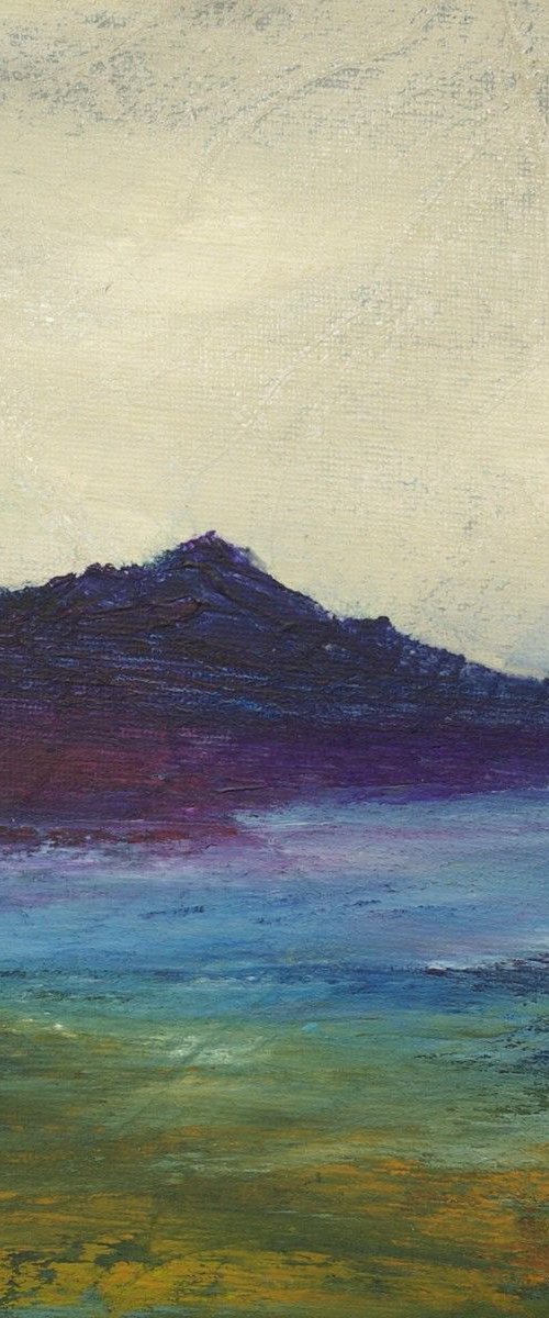 Purple mountain Scottish landscape by oconnart