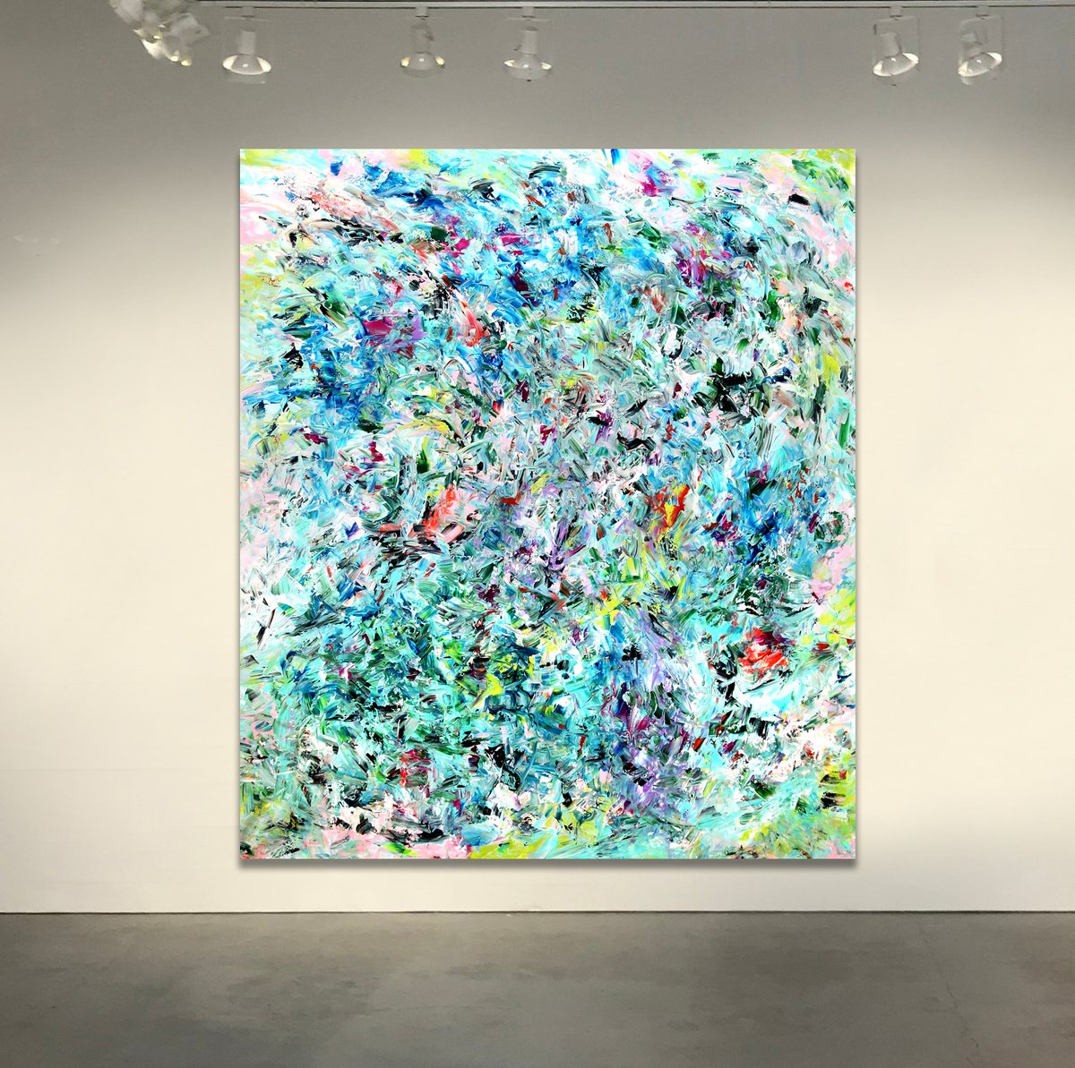 Organic Abstract Acrylic Painting By Estelle Asmodelle, 67 X 77, Invigorating Motion, Original Artwork