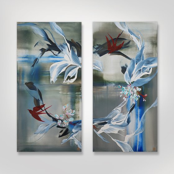 Where Swallows Dance Diptych