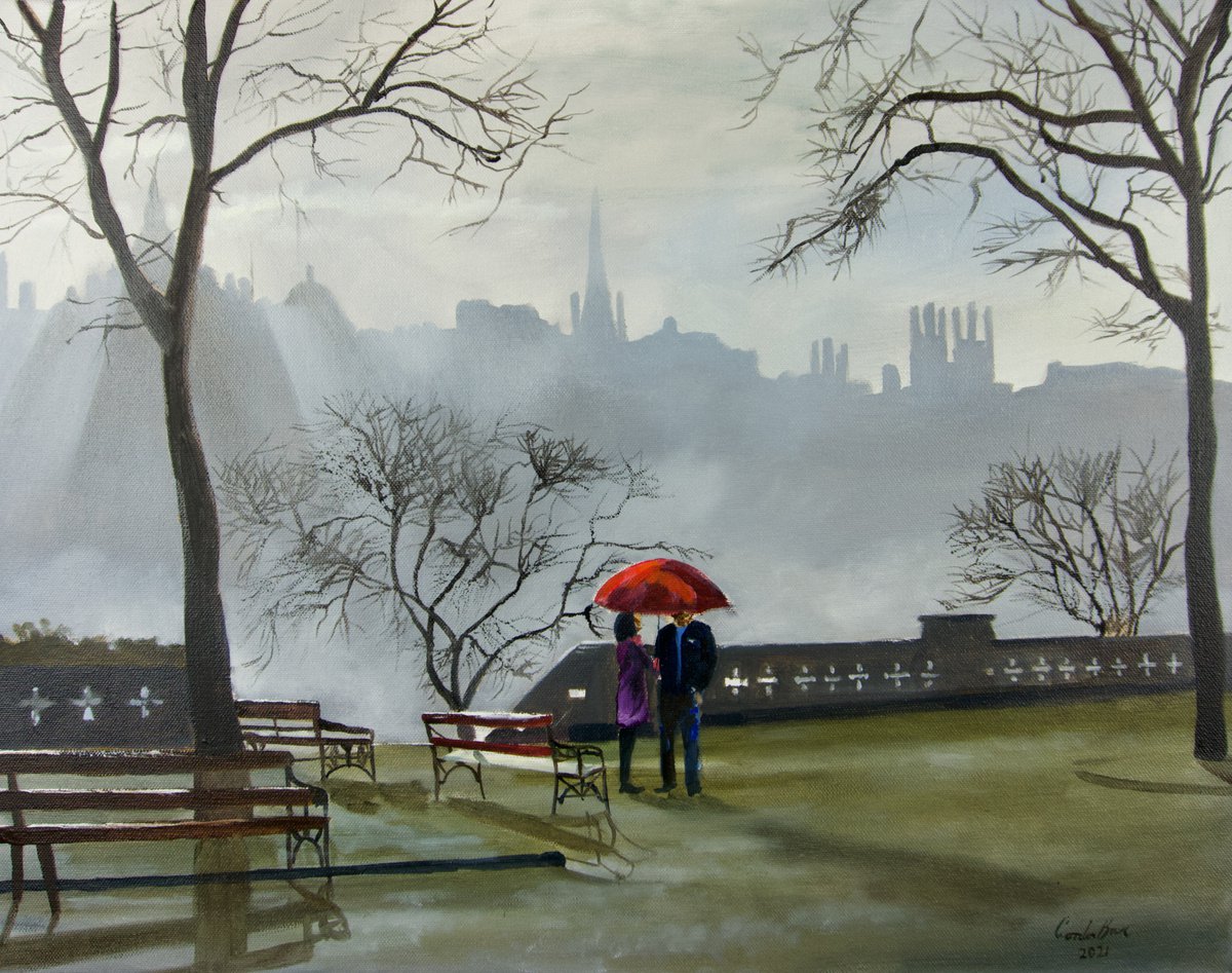 Edinburgh Rain by Gordon Bruce