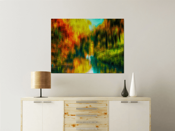 Autumn River - Autumnal Abstract Landscape Limited Edition Canvas Photograph Print #1/10