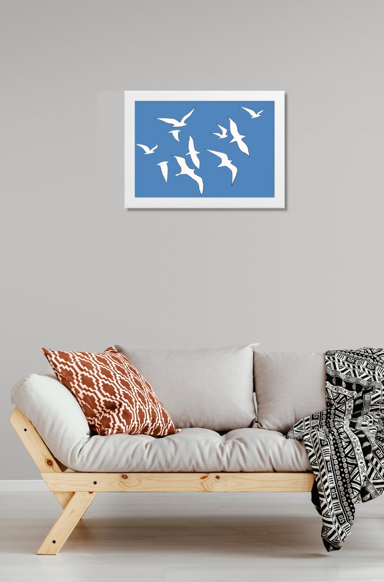 In the Sky #01 - Enhanced Matte Paper Framed Print - Ready to Hang by Marina Krylova
