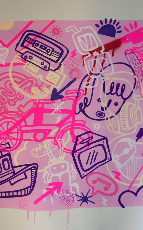 Doodle Pad - pink by Kev Munday