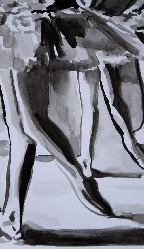 Ballerinas III  / 42 x 29 cm by Alexandra Djokic