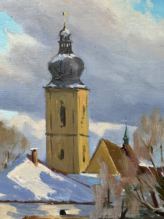 Snowy Landscape with Church