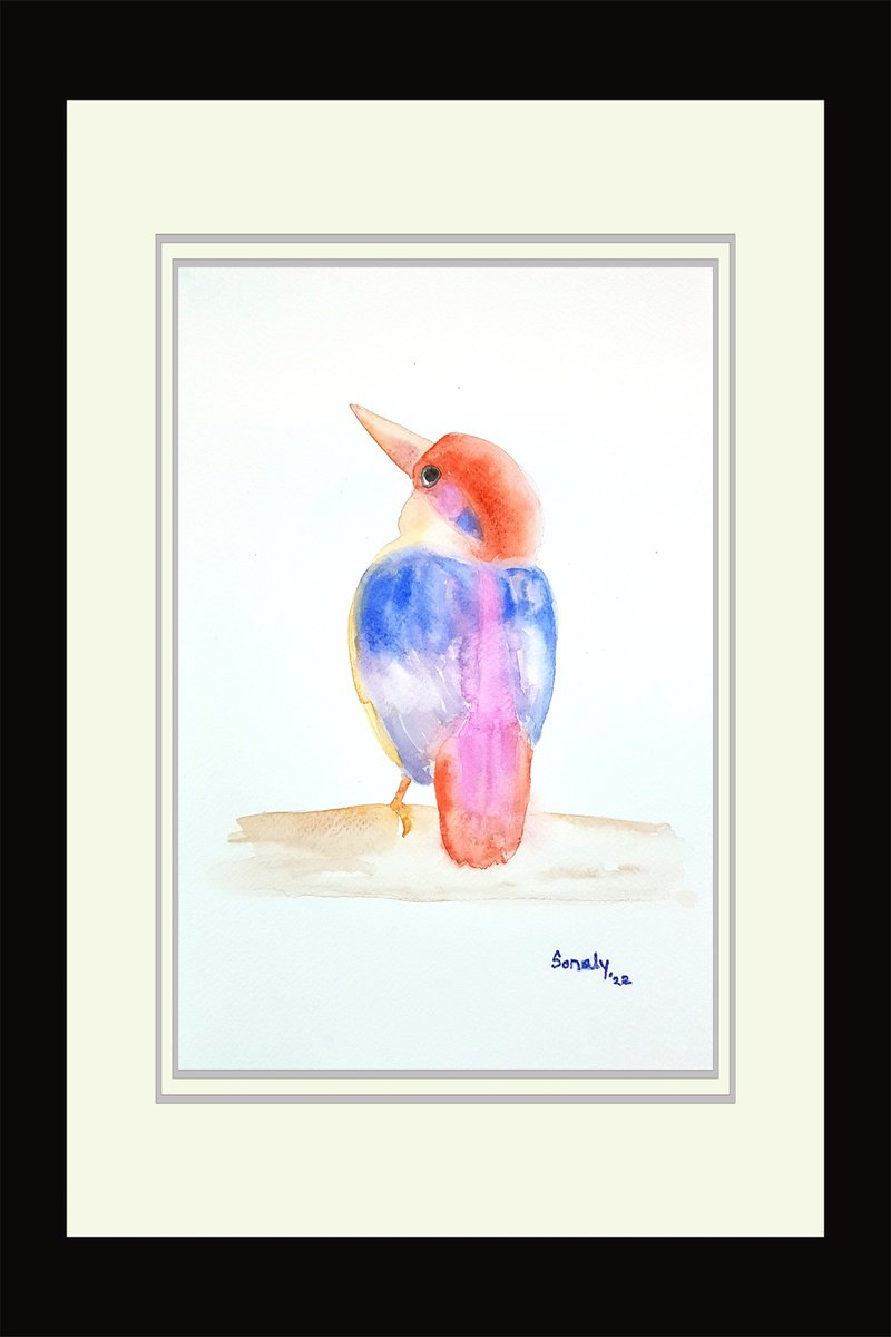 Animal Watercolour By Sonaly Gandhi, 9 X 13", Watercolor - Birds 1, Original Artwork
