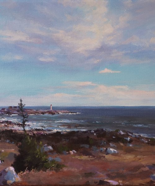 Evening over the Peggy's Cove (12x24x01.5'') by Alexander Koltakov