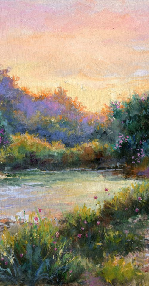 'When the river dresses in color...' by Lucia Verdejo