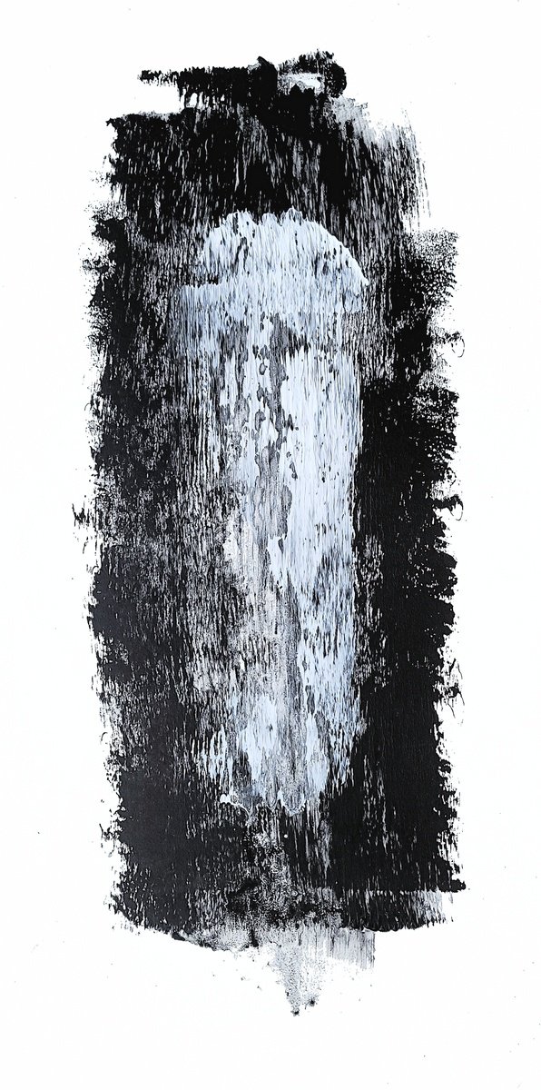 Expressive Abstract Acrylic Painting By Newel Hunter, 24 X 48", Ascending, Original Artwork