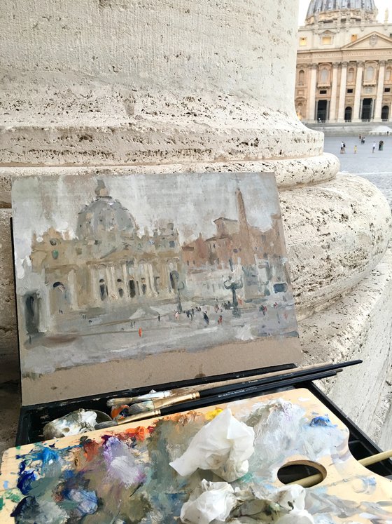 Square in front of St. Peter's Basilica in the Vatican