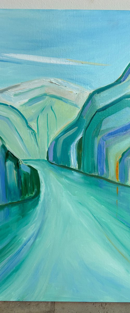 Spring fjord by Vira Tsepkova