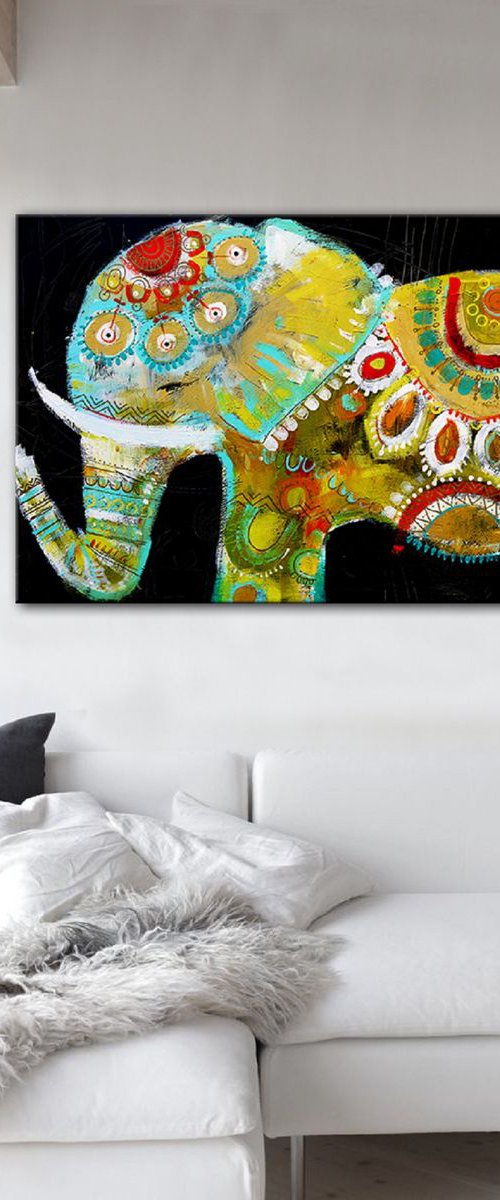 Elephas Maximus - The Great Indian Elephant by Irina Rumyantseva