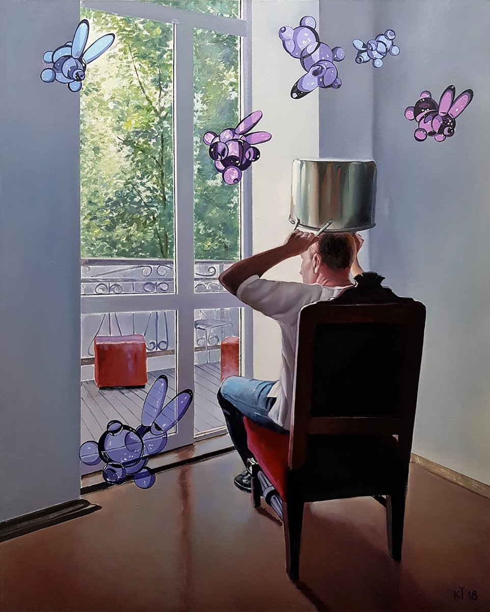 Impressionistic Portrait Oil Painting By Igor Konovalov, 43 X 55, Where Is The Borscht, Original Artwork