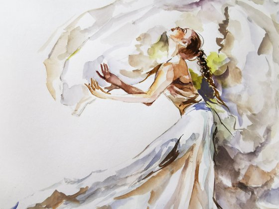 Ballet Art, Ballet dancer drawing on paper