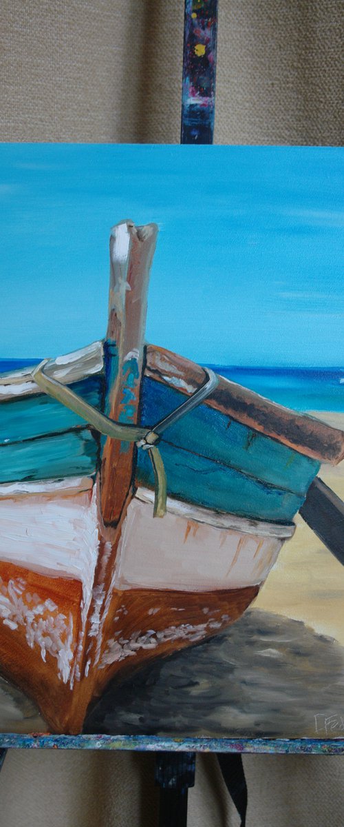 Old fishing boat by Dmitry Fedorov