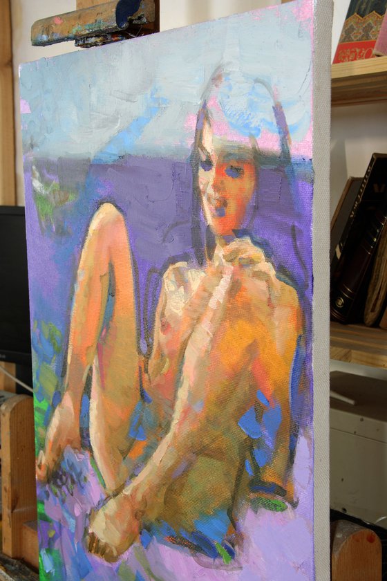 Acrylic  Painting on canvas "Nude"