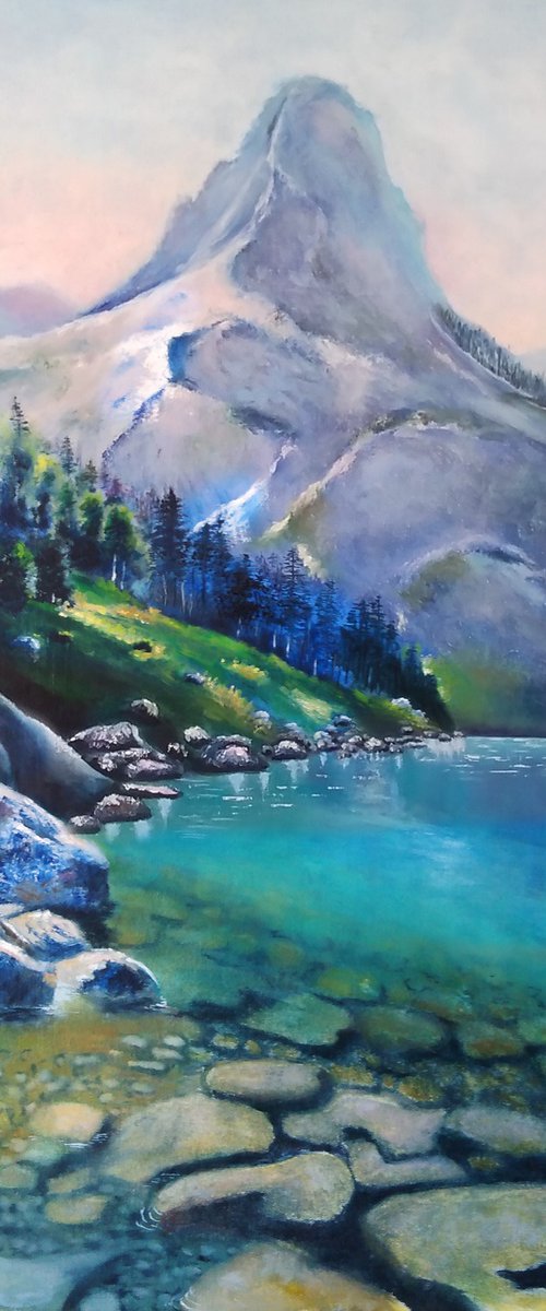 Blue lake by Liubov Samoilova